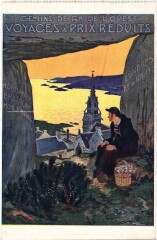 Chemins de fer de l'Ouest Affiche publicite