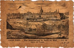 Carte postale ancienne Vieux Paris vue panoramique
                                
