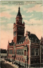 Dunkerque l'hotel de Ville à Dunkerque