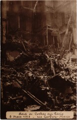 Paris Raid de Gothas carte photo rue Geoffroy-Marie