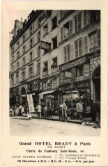 Paris 10e 44, Rue du Faug Saint-Denis Grand Hotel Brady à Paris 10e