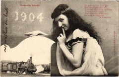 Paris Nouvelle annee 1904 Locomotive