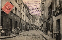 Carte postale ancienne Montmartre - Rue Norvins
                                                                     à Paris 18e
                                