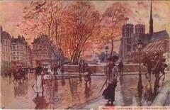 Carte postale ancienne Notre-Dame vue de l'Ile-Saint-Louis
                                                                     à Paris 5e
                                