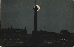 Carte postale ancienne La Place de la Bastille à 9 heures
                                                                     à Paris 12e
                                