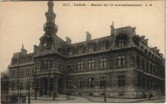 Carte postale ancienne Mairie du XIIe arrondissement
                                                                     à Paris 12e
                                