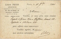 Paris 9e 23, Rue de Clichy Louis Petit Architecte