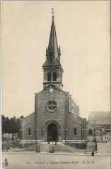 Carte postale ancienne Paris 18e Eglise Jeanne d'Arc
                                                                     à Paris 13e
                                