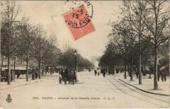 Carte postale ancienne Avenue de la Grande Armée
                                                                     à Paris 17e
                                
