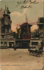 Carte postale ancienne Le Moulin Rouge (Place Blanche)
                                                                     à Paris 9e
                                
