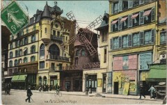 Carte postale ancienne Le Moulin Rouge
                                                                     à Paris 9e
                                