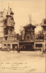 Carte postale ancienne Le Moulin Rouge
                                                                     à Paris 18e
                                