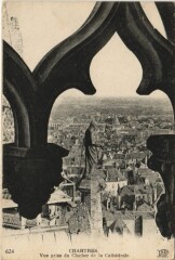 Chartres vue prise du Clocher de la Cathedrale France à Chartres