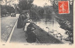 Carte postale ancienne Parc Montsouris, les Cygnes
                                                                     à Paris 14e
                                
