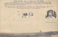 Aviation Paris Madrid Mai 1911 Organise Par Petit Parisien Pilote Ladougne