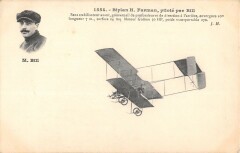 Aviation Biplan H.farman Pilote Par Bill