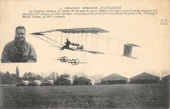 Aviation Grande Semaine D'Aviation Le Capitaine Dickson Sur Biplan H.farman -
													France
												