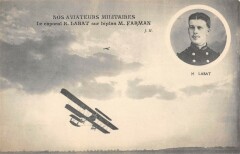Aviation Nos Aviateurs Militaires Le Caporal R.labat Sur Biplan M.farman