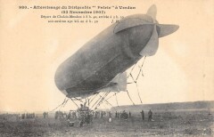 Aviation Atterissage Du Dirigeable Patrie A Verdun 1907