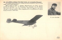 Aviation Le Celebre Aviateur Chevalier Louis Sur Monoplan Nieuport