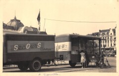 Trouville Rare Carte Photo Du Secours Catholique Sur La Place