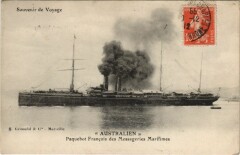 Australien - Paquebot Francais des Messageries Maritimes Ships -
													France
												