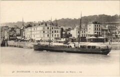 Honfleur - Le Port - Arrivee du Steamer du Havre Ships