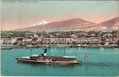 Geneve - Steamer - Rade et Mont Blanc Ships