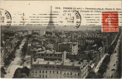Paris 16e Panorama vers le Champ-de-Mars