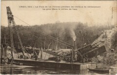 Creil Le Pont de la Versine Pendant les Travaux de Debleiement à Creil