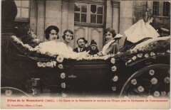 Troyes Fetes de la Bonneterie 1925 La Reine Ceremonie à Troyes