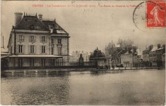 Troyes Inondation 1910 Bassin du Canal et la Prefecture à Troyes