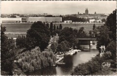 Caen Vue d'Ensemble - La Riviere - L'Orne et le Lycee