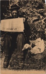 Old Man Reading a Newspaper - Type