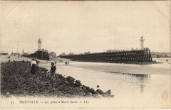 Trouville Les Jetees a maree basse