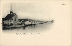 Sens Eglise Saint-Maurice, Bords de l'Yonne France