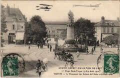 Troyes Circuit de l'Est Aviation 1910 monument des Enfants à Troyes