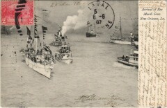 Arrival of Rex Mardi Gras - New Orleans Ships -
													France
												