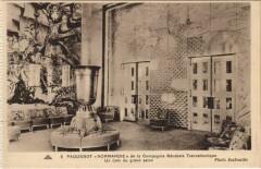 Paquebot Normandie - Un Coin du Grand Salon Ships