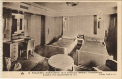 Paquebot Normandie - Chambre d'un Appartement de Luxe Ships