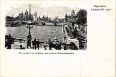 Paris Expo 1900 - perspective sur la Seine