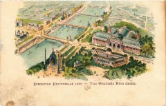 Paris Expo 1900 - Vue générale rive droite
