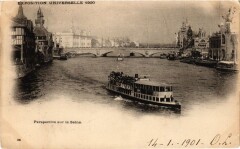 Paris Expo 1900 - Perspective sur la Seine