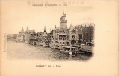 Paris Expo 1900 - Perspective sur la Seine