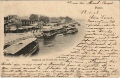 Carte postale ancienne Station du Point-du-Jour
                                                                     à Paris 16e
                                