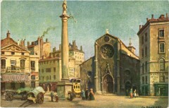 Lyon Ancien - La Place des Cordeliers en 1850