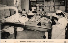 Hôpital Boucicaut - Lingerie - Salle des réparations à Paris 15e
