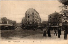 Carte postale ancienne Rue Linois et Rue Héricart
                                                                     à Paris 15e
                                