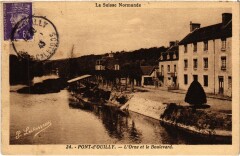 Pont-d'Ouilly L'Orne et le Boulevard à Pont-d'Ouilly