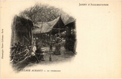 Carte postale ancienne Jardin d'Acclimatation - Village Achanti - Tisserand
                                                                     à Neuilly-sur-Seine
                                